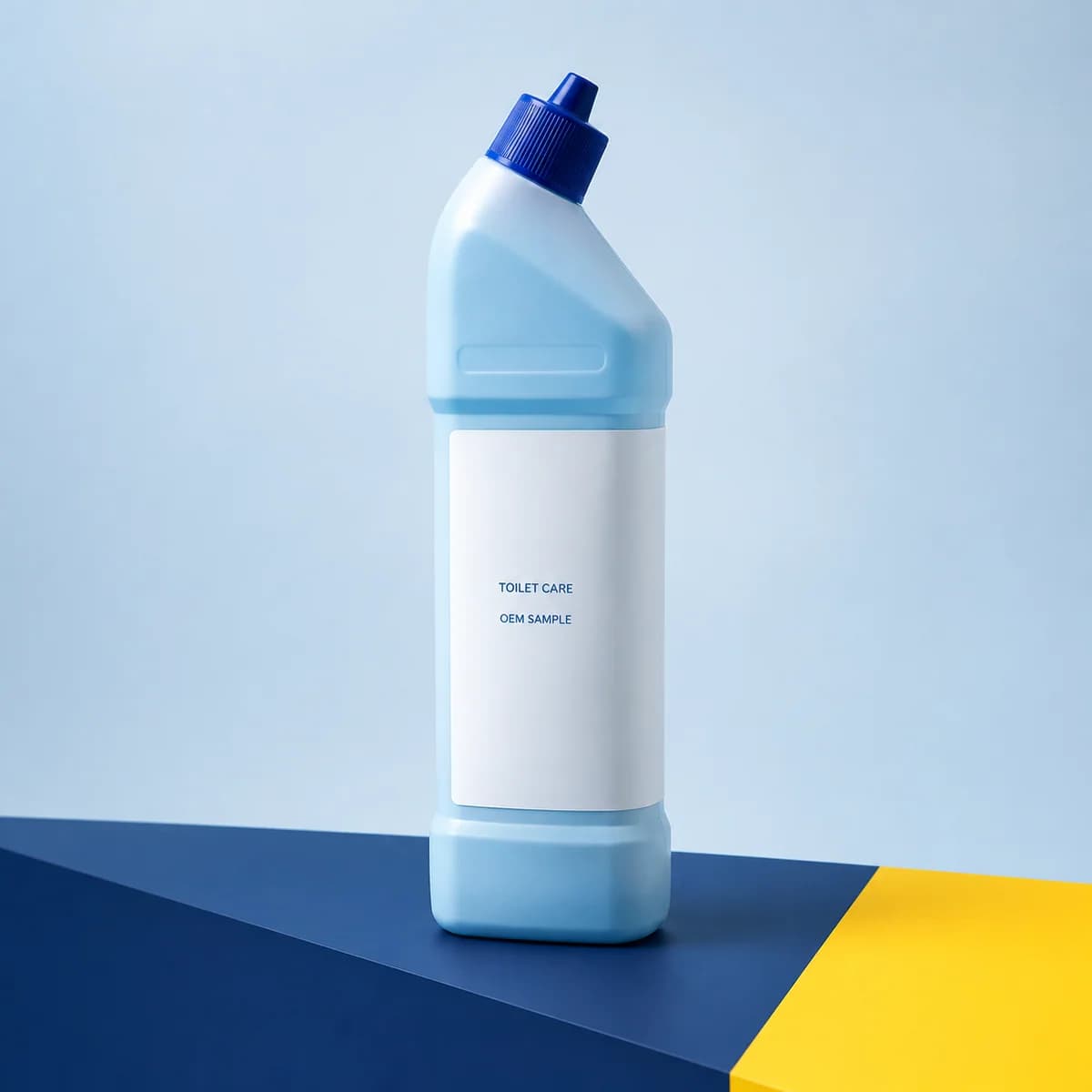 Illustrative unbranded controlled-pour packaging concept for a commercial urinal descaler